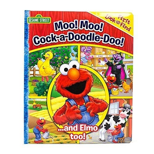 Cover of Moo! Moo! Cock-a-Doodle-Doo! First Look and Find (Sesame Street)