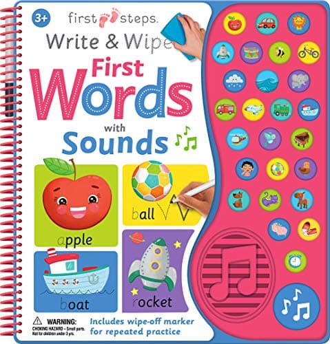 Cover of Write and Wipe First Words with Sound (First Steps)
