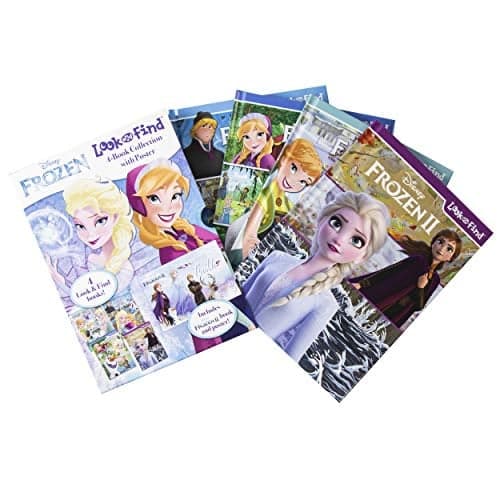 Cover of Disney Frozen and Frozen 2 Look and Find Activity Book Collection with Poster
