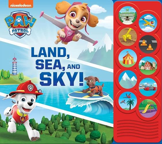 Cover of Land, Sea, and Sky! Play-A-Sound (Paw Patrol)