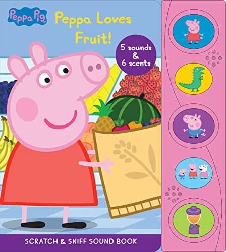 Cover of Peppa Loves Fruit! Scratch and Sniff Play-A-Sound Book (Peppa Pig)