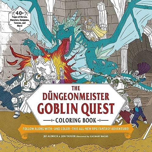 Cover of The Düngeonmeister Goblin Quest Coloring Book: Follow Along With - And Color - This All-New RPG Fantasy Adventure!