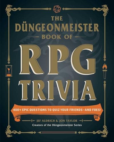 Cover of The Düngeonmeister Book of RPG Trivia: 400+ Epic Questions to Quiz Your Friends—and Foes!