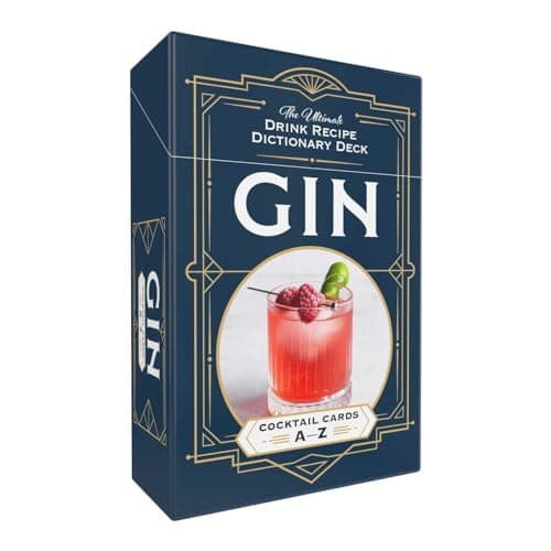 Cover of Gin Cocktail Cards A–Z: The Ultimate Drink Recipe Dictionary Deck (Cocktail Recipe Deck)