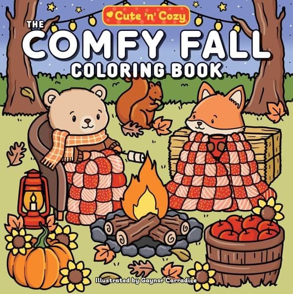 Cover of The Comfy Fall Coloring Book (Cute 'n' Cozy)