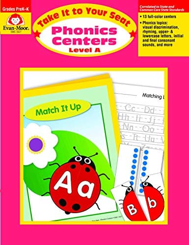 Cover of Phonics Centers: Grades PreK-K (Take it to Your Seat)