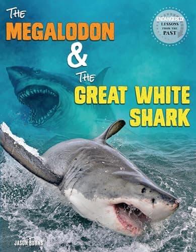 Cover of The Megalodon and the Great White Shark (Endangered: Lessons From the Past)