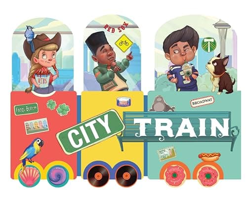 Cover of City Train: An Activity Board Book (On-Track Learning)