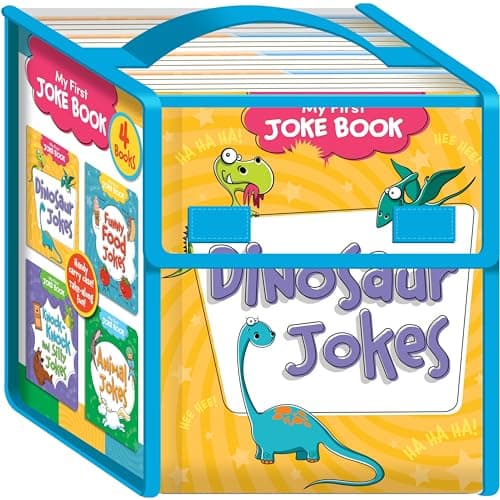 Cover of My First Joke Book 4-Book Set (Dinosaur Jokes/Funny Food Jokes/Knock-Knock and Silly Jokes/Animal Jokes)