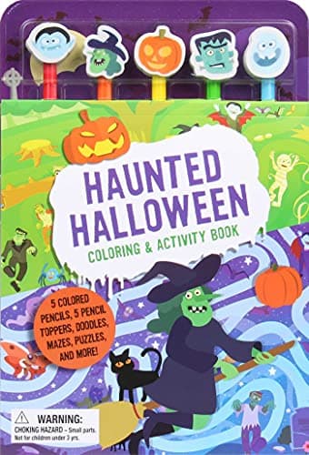 Cover of Haunted Halloween Coloring & Activity Book With Pencil Toppers