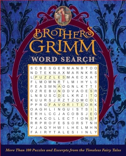 Cover of Brothers Grimm Word Search: More Than 100 Puzzles and Excerpts From the Timeless Fairy Tales