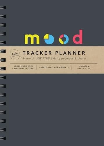 Cover of Mood Tracker Planner: 12-Month Undated Planner With Daily Prompts & Charts