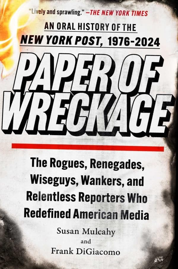 Cover of Paper of Wreckage: The Rogues, Renegades, Wiseguys, Wankers, and Relentless Reporters Who Redefined American Media