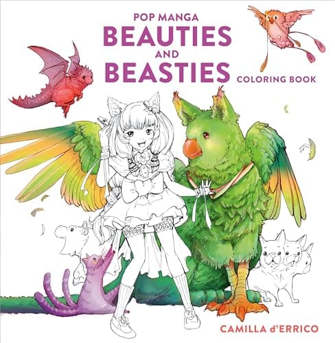 Cover of Pop Manga Beauties and Beasties Coloring Book