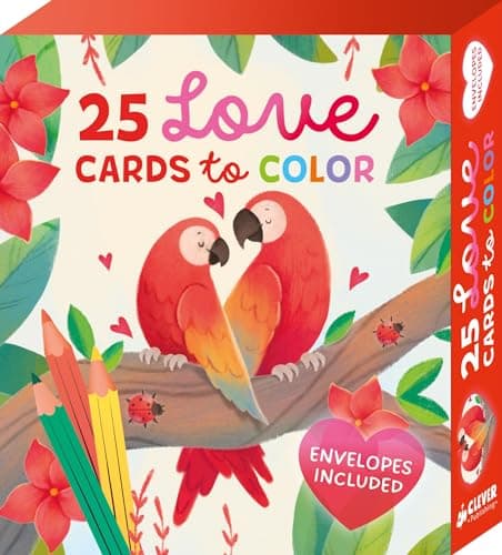Cover of 25 Love Cards (Clever Cards to Color)