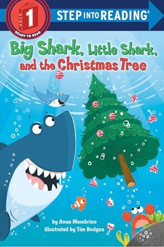 Cover of Big Shark, Little Shark and the Christmas Tree (Step Into Reading, Step 1)